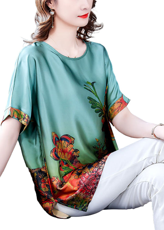 Kvinnes O-hals Topper Kortermet 0