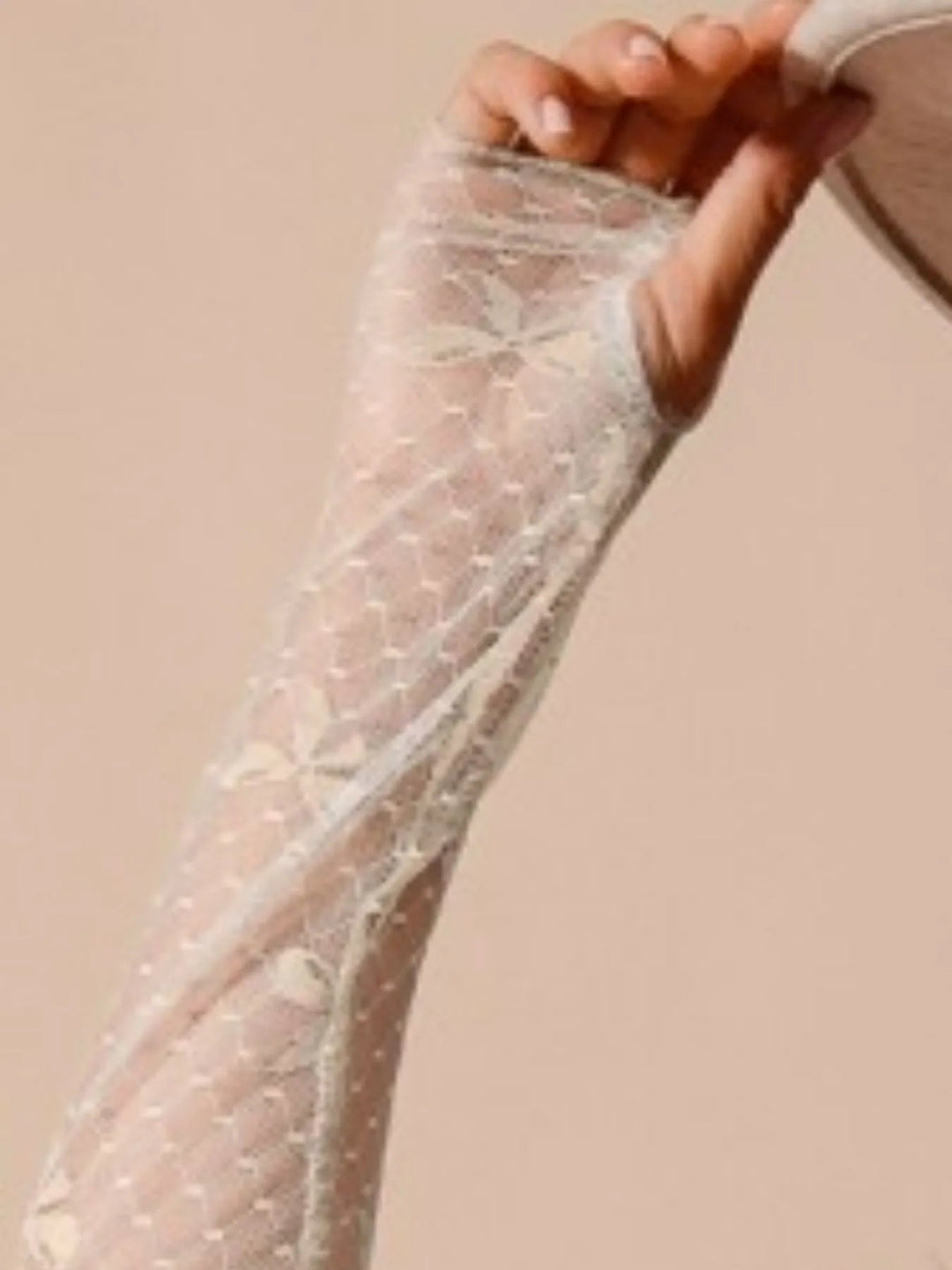 Kvinnes Top Gjennomsiktig Blonde med Sløyfe Mønster Nylon Spandex 2