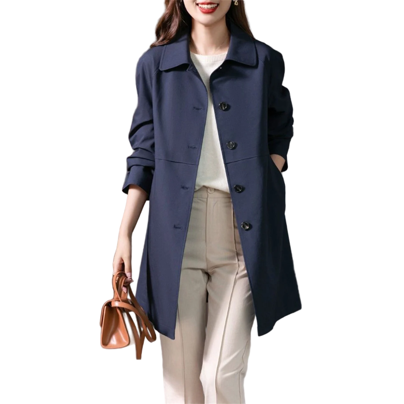 Kvinnes Trenchcoat Klassisk Stil 0