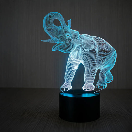 LED-nattlys Elefant med Fjernkontroll og Berøringsstyring 0