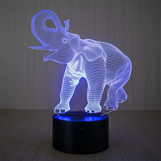 LED-nattlys Elefant med Fjernkontroll og Berøringsstyring 2