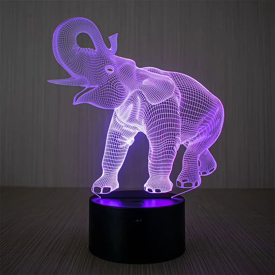 LED-nattlys Elefant med Fjernkontroll og Berøringsstyring 3