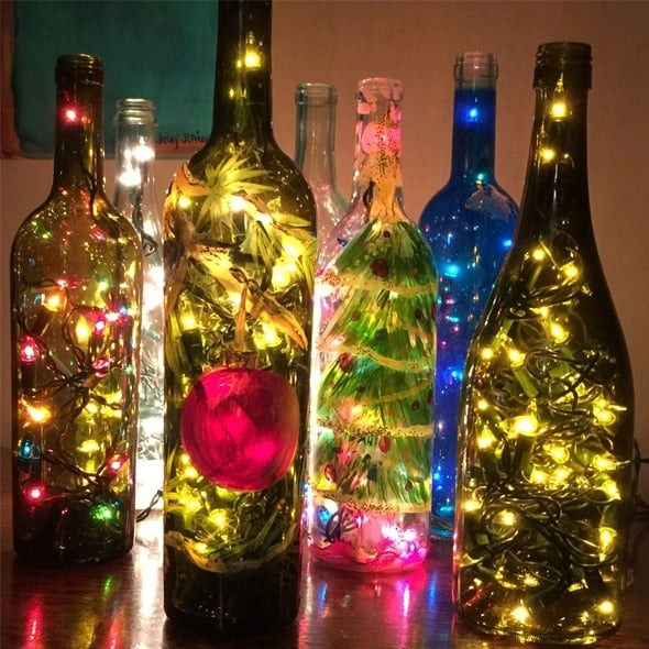 LED Flaskelys Kork Nattlampe for Dekorasjon 11