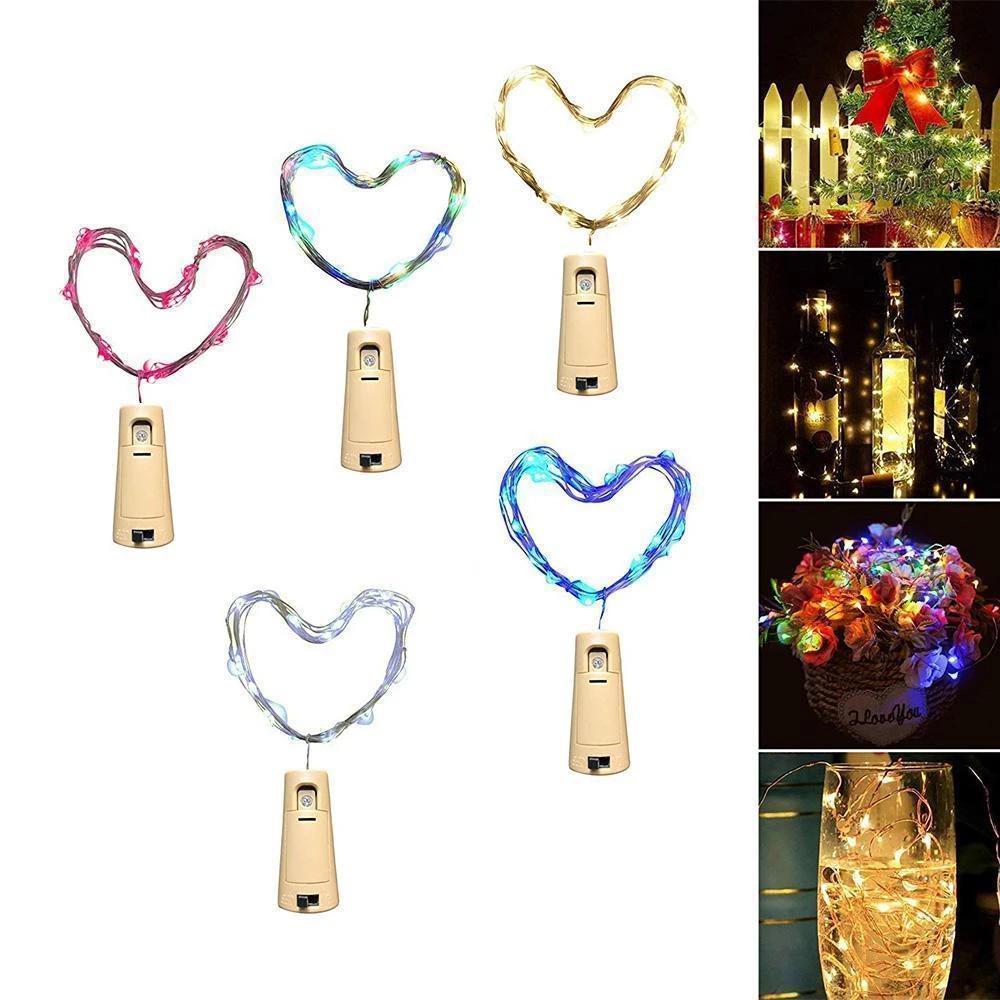 LED Flaskelys Kork Nattlampe for Dekorasjon 8