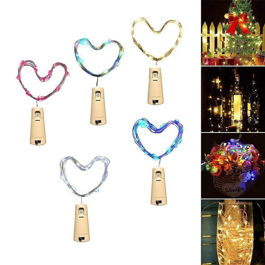 LED Flaskelys Kork Nattlampe for Dekorasjon 8