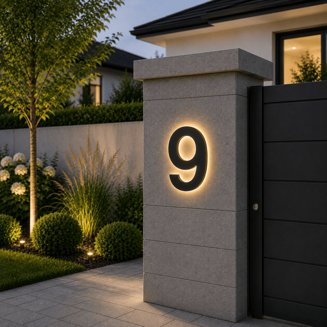 LED Husnummer for Moderne Hjem 9