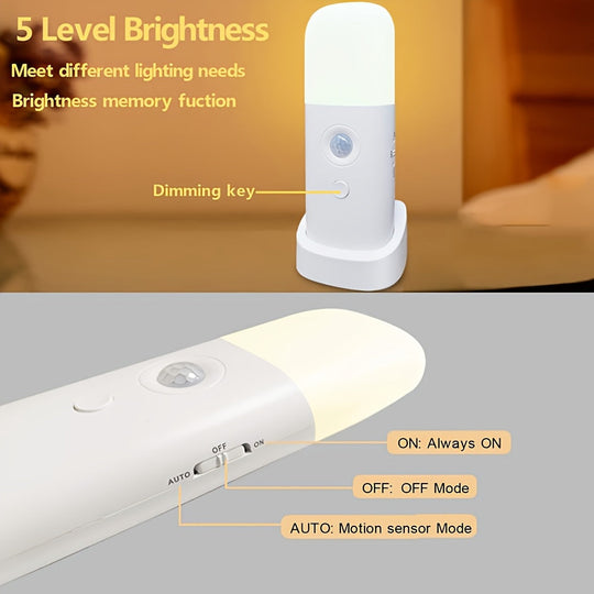 LED Nattlampe med Bevegelsessensor og Justerbar Lysstyrke for Barn 3