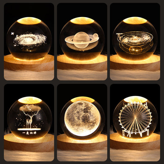 LED Nattlys 3D Galaxy Design Moderne Minimalisme 1