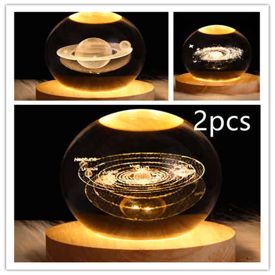 LED Nattlys 3D Galaxy Design Moderne Minimalisme 11