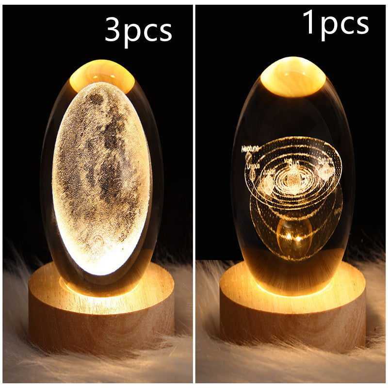LED Nattlys 3D Galaxy Design Moderne Minimalisme 12