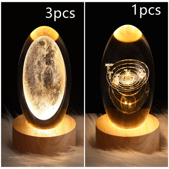 LED Nattlys 3D Galaxy Design Moderne Minimalisme 12