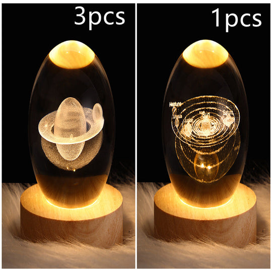 LED Nattlys 3D Galaxy Design Moderne Minimalisme 14