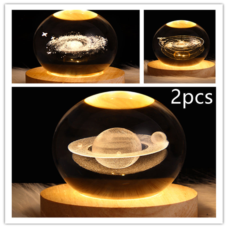 LED Nattlys 3D Galaxy Design Moderne Minimalisme 15