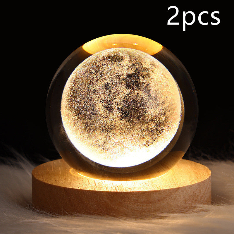 LED Nattlys 3D Galaxy Design Moderne Minimalisme 16