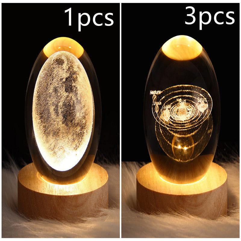 LED Nattlys 3D Galaxy Design Moderne Minimalisme 19