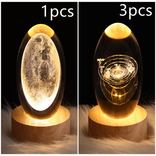 LED Nattlys 3D Galaxy Design Moderne Minimalisme 19