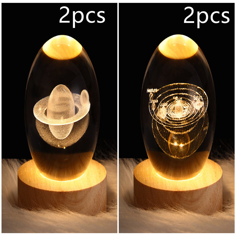 LED Nattlys 3D Galaxy Design Moderne Minimalisme 23