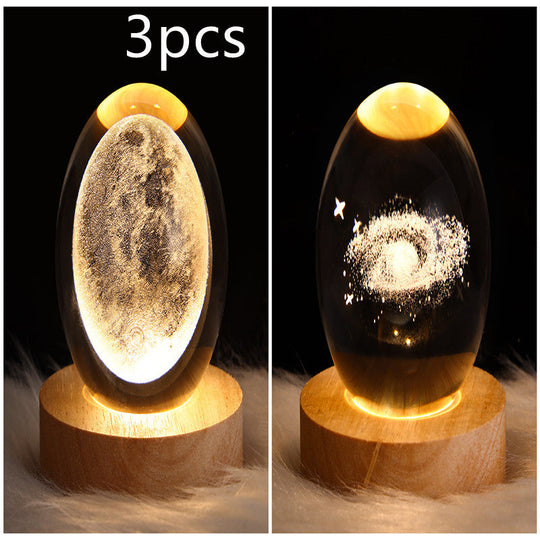 LED Nattlys 3D Galaxy Design Moderne Minimalisme 24