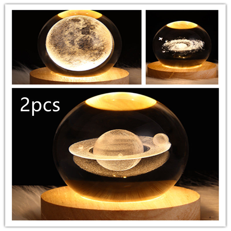 LED Nattlys 3D Galaxy Design Moderne Minimalisme 27