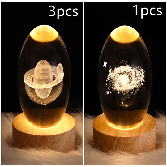 LED Nattlys 3D Galaxy Design Moderne Minimalisme 34