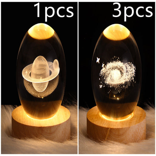 LED Nattlys 3D Galaxy Design Moderne Minimalisme 35