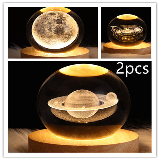 LED Nattlys 3D Galaxy Design Moderne Minimalisme 36