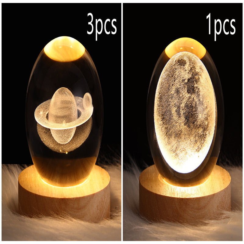 LED Nattlys 3D Galaxy Design Moderne Minimalisme 38