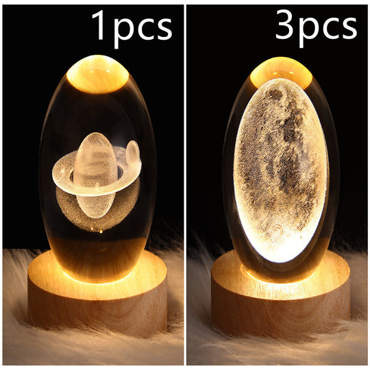 LED Nattlys 3D Galaxy Design Moderne Minimalisme 39