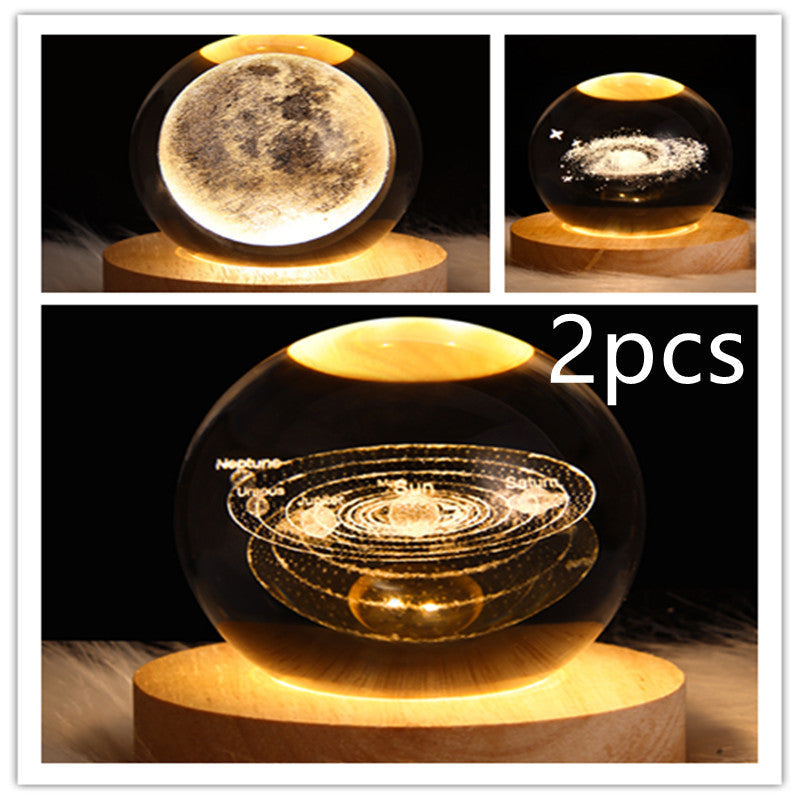 LED Nattlys 3D Galaxy Design Moderne Minimalisme 43