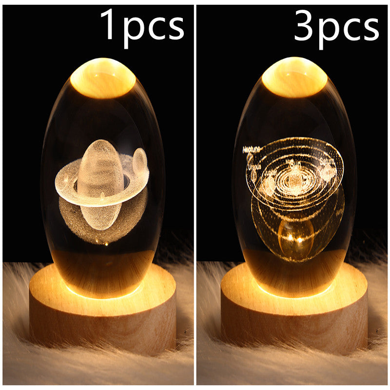 LED Nattlys 3D Galaxy Design Moderne Minimalisme 46