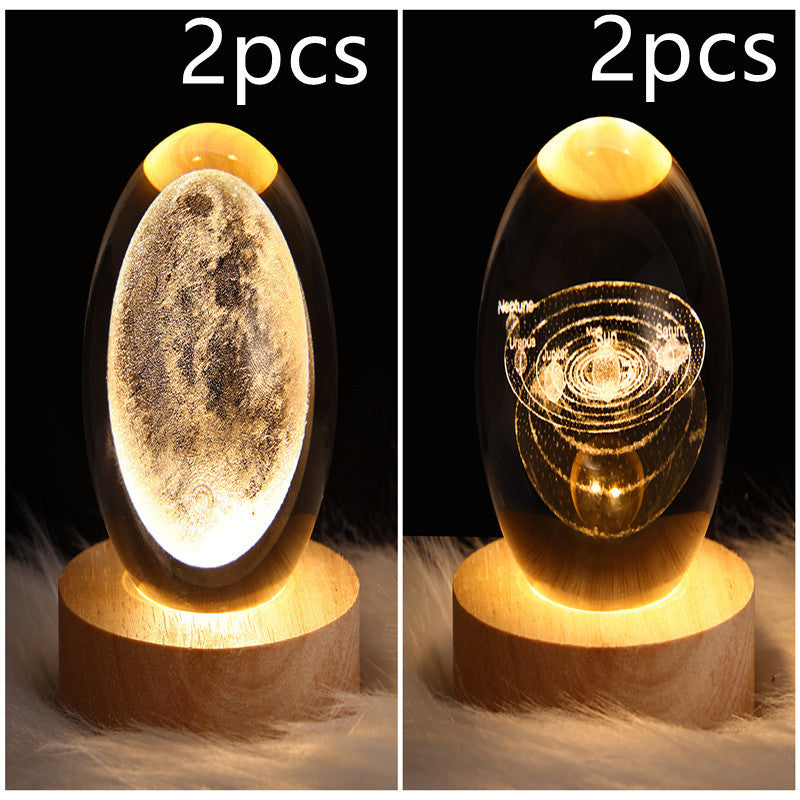 LED Nattlys 3D Galaxy Design Moderne Minimalisme 48