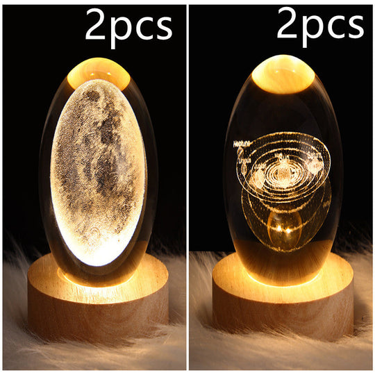LED Nattlys 3D Galaxy Design Moderne Minimalisme 48