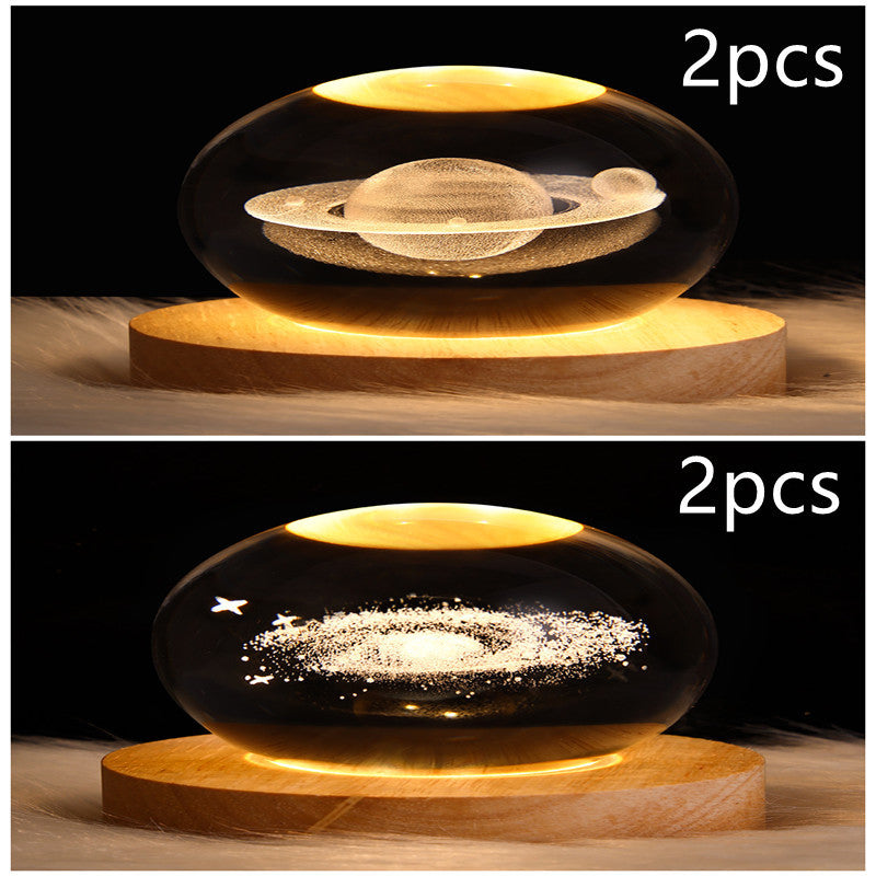 LED Nattlys 3D Galaxy Design Moderne Minimalisme 50