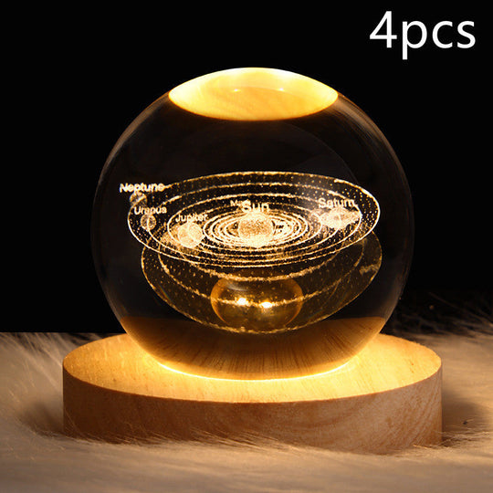 LED Nattlys 3D Galaxy Design Moderne Minimalisme 56