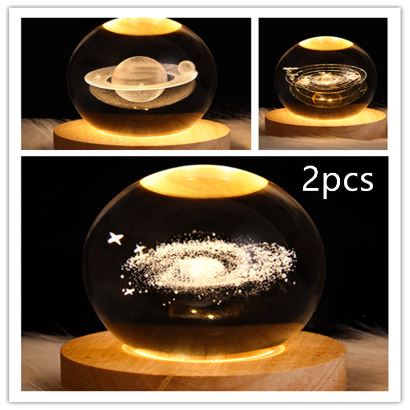 LED Nattlys 3D Galaxy Design Moderne Minimalisme 9