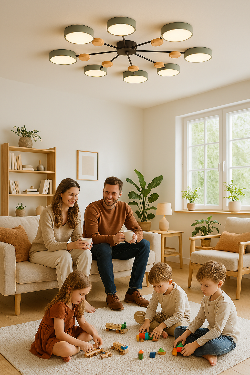 LED Taklampe Stue Skandinavisk Design Forgrenet Form 3