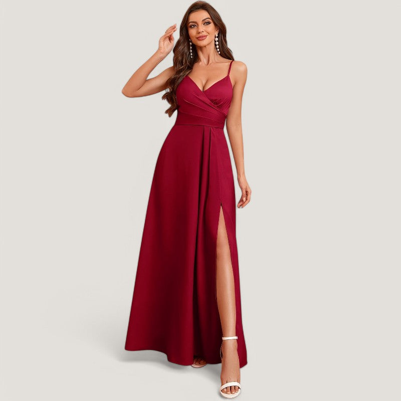 Lang Kjole Dame Bardot Utringning 100% Polyester Lange Ermer 1