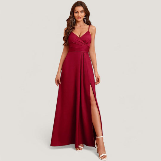 Lang Kjole Dame Bardot Utringning 100% Polyester Lange Ermer 3