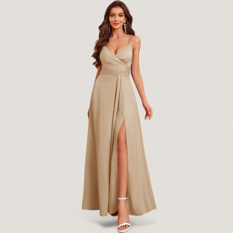 Lang Kjole Dame Bardot Utringning 100% Polyester Lange Ermer 4