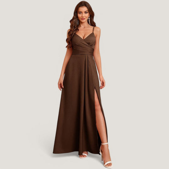 Lang Kjole Dame Bardot Utringning 100% Polyester Lange Ermer 5