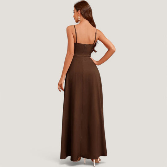 Lang Kjole Dame Bardot Utringning 100% Polyester Lange Ermer 7
