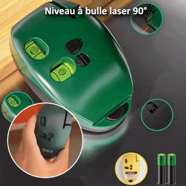 Laser Bubble Level 90° Presisjon 0