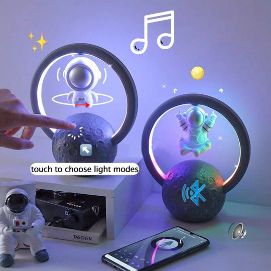 Leviterende Astronaut Høyttalerlampe med RGB Lys 4