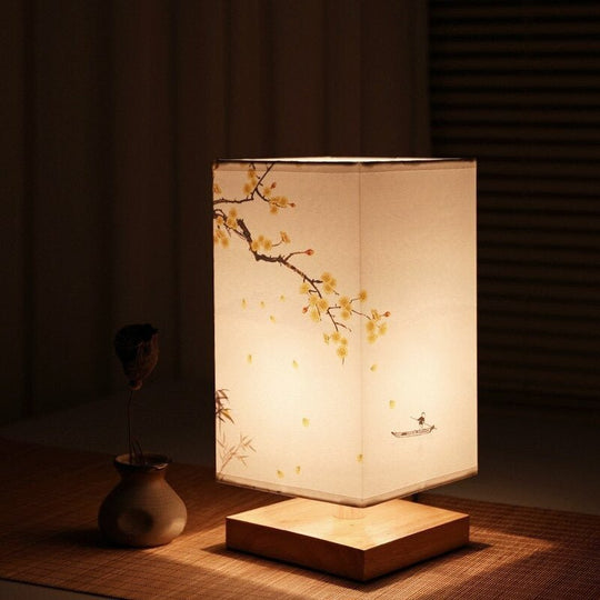 Liten Bordlampe Japansk Skandinavisk Design til Soverommet 6