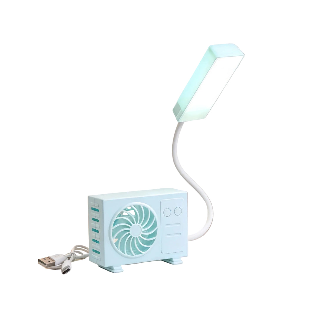 Liten Bordlampe Med USB-Vifte For Soverommet Og Stue 0