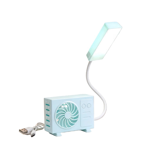 Liten Bordlampe Med USB-Vifte For Soverommet Og Stue 0