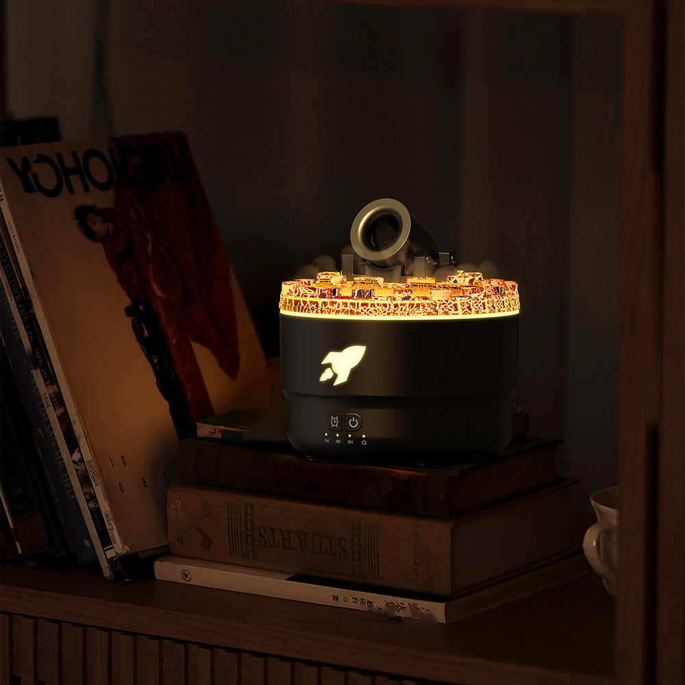 Luftfukter Aroma Diffuser med Nattlys og Lavaeffekt 2