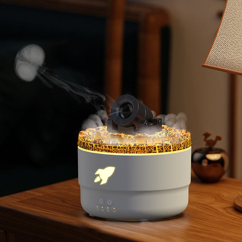 Luftfukter Aroma Diffuser med Nattlys og Lavaeffekt 9