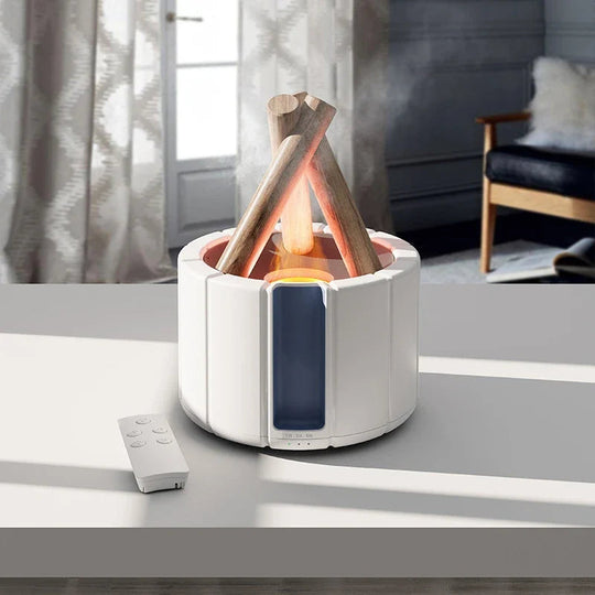 Luftfukter med Aromaterapi og Flammedesign for Beroligende Atmosfære 1