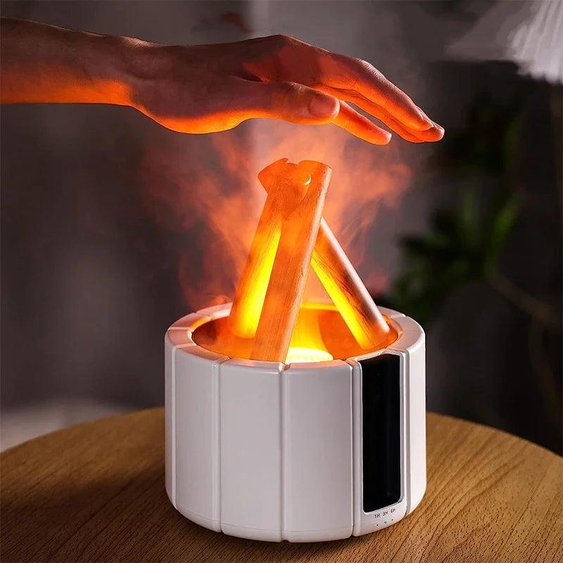 Luftfukter med Aromaterapi og Flammedesign for Beroligende Atmosfære 2